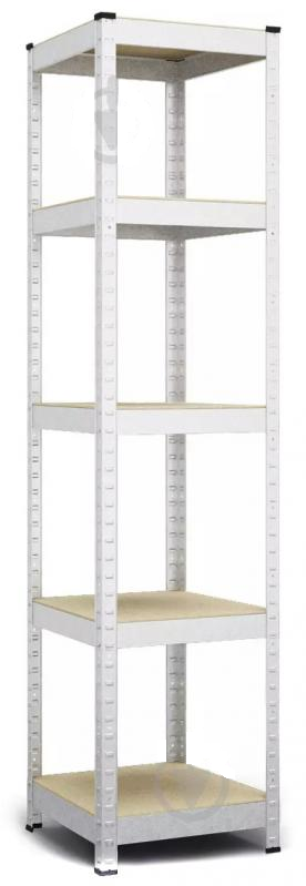 Стелаж 1800x400x400 мм Меткас Бюджет сірий МДФ полиці 5 шт. цинкований (40504630)